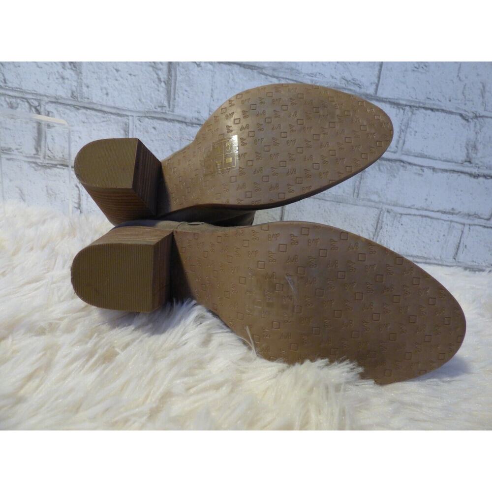 Anthropologie Dolce Vita Suede Dylan Brown Stitched Ankle Booties 6.5 NEW - Picture 10 of 10